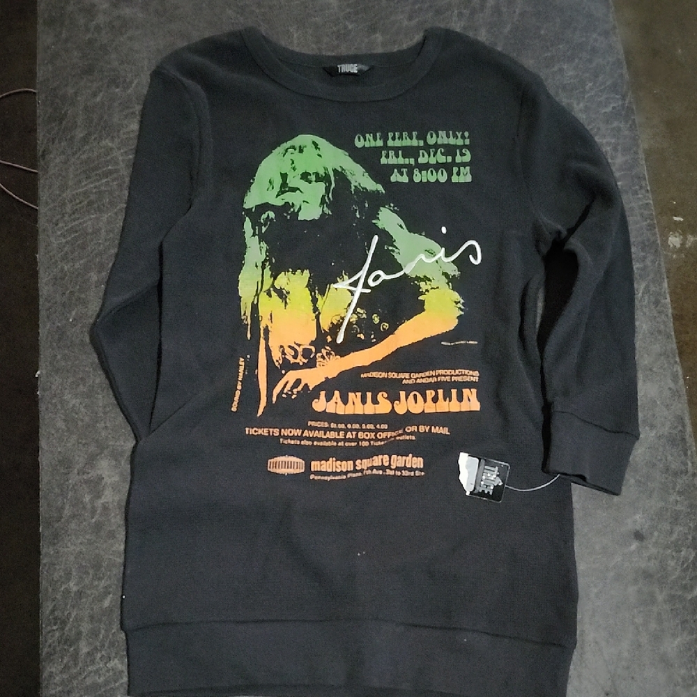 Kids Black Graphic Sweatshirt with Green and Orange Print
